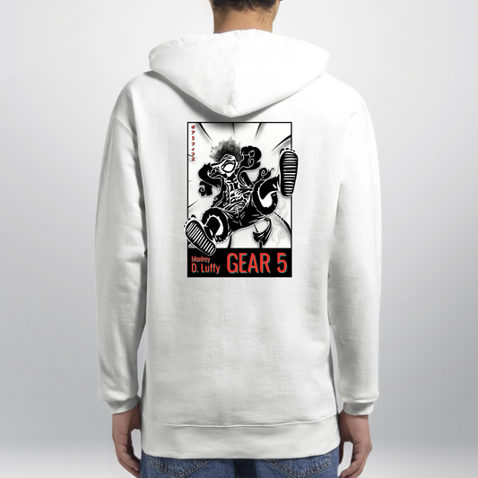 White Hoodie Mk D. Luffy Gear 5