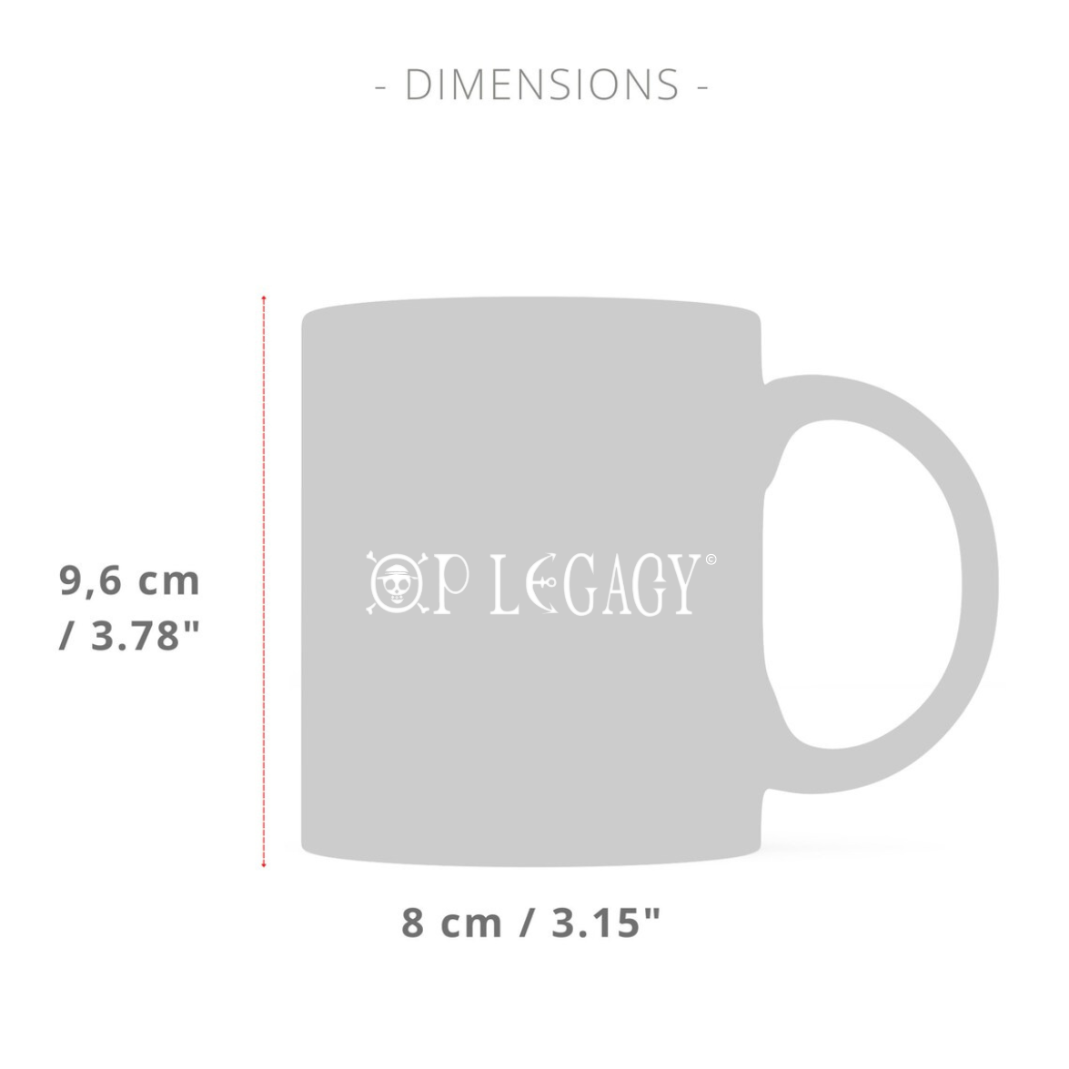 Ceramic Mug Luffy Gear 5 (White/black)